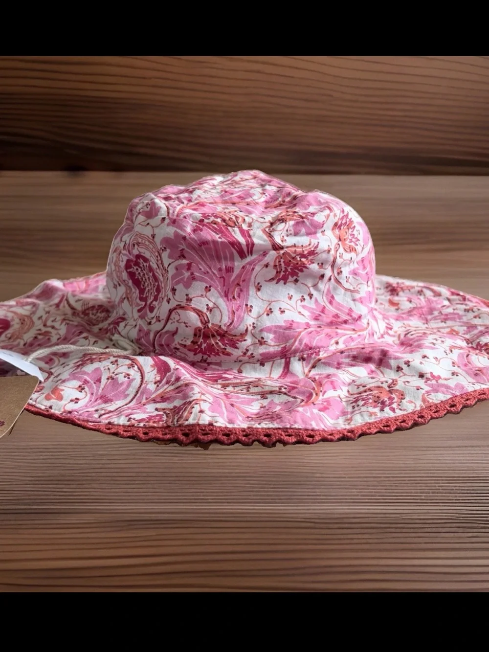 Lot of 2 YO BABY Sun Hats Girls Toddler OS Boho Prints Reversible Floppy Hat NWT
